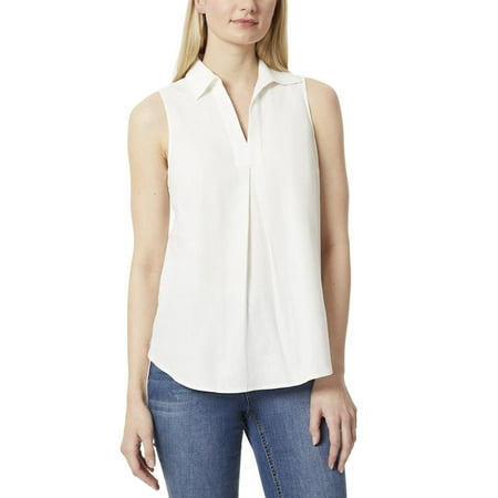 Jones New York Womens Womens Sleeveless High-Low Tunic Top, Beige, Size M