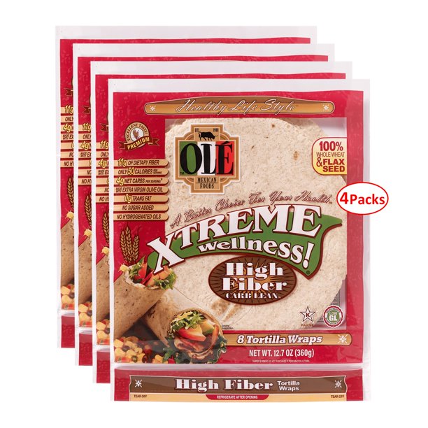 Ole Xtreme Wellness™ 8" High Fiber Tortilla Wraps Carb Lean, Keto