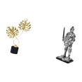 thumbnail image 5 of CoudarTitie Iron Knight Figurine Leaf Statue Creative Collectible Sculpture Tabletop Ornament for Desk Cabinet Entryway Bookshelf Office Housewarming Gift, 5 of 8