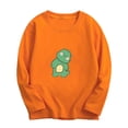 thumbnail image 2 of QIPOPIQ Chandail en Molleton Décontracté à Manches Longues pour Filles Col Rond Pull Mignon Coupe Décontractée Taille 3-14 Ans Vêtements pour Enfants Liquidation, 2 of 3