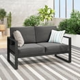 thumbnail image 4 of Royalcraft Patio Furniture Aluminum Outdoor Loveseat, All-Weather Patio Sofa Modern Metal Couch Chair with Removable, Water-Resistant Cushions, 4 of 9