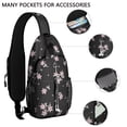 thumbnail image 2 of Floral Crossbody Sling Backpack for Womens Causal Sling Bag with Adjustable Shoulder Straps for Travel Hiking Chest Bag Daypack Anti-theft Purse, 2 of 6