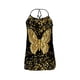 thumbnail image 5 of Moda mujer casual cuello redondo Slim Fit impresión digital malla ahueca hacia fuera las camisetas sin mangas blusa Fridja hjk914, 5 of 6