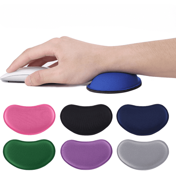 Wrist Rest for Mouse, Ergonomic Memory Foam Wrist Cushion Support Pad, Mouse Wrist Pad with Non-Slip Base for Typing Pain Relief, Office, Home, Gaming, Computer, Black