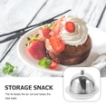 thumbnail image 5 of Stainless Steel Butter Dish with Dome Cover Cake Display Cover Serving Platter Preserving Serving Dessert Dish Tray Butter Cheese Keeper Box, 5 of 6