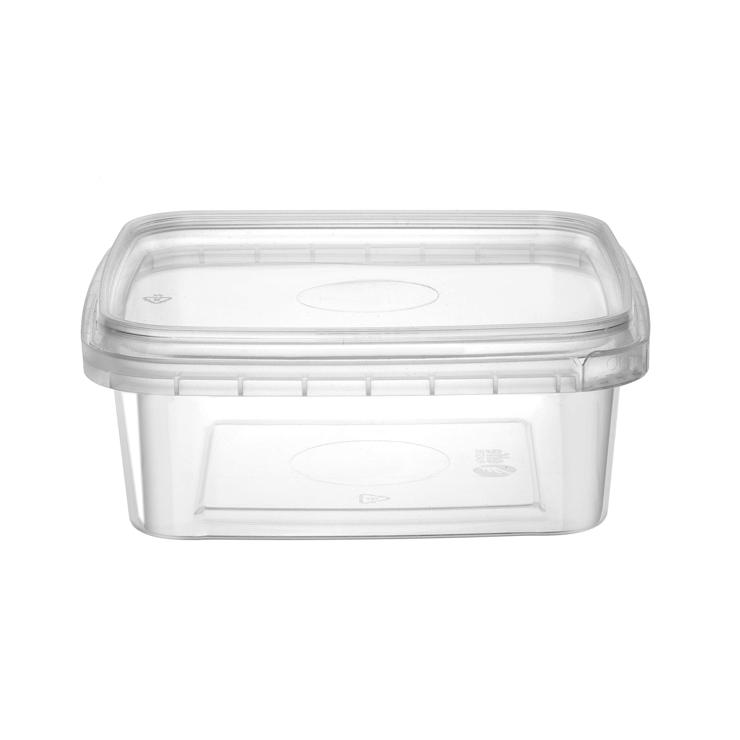 NYHI 40 Pack Square Clear Deli Containers with Lids Disposable BPA Free Square Plastic Food Storage Containers with Lids Airtight for Meal Prep Take Out Kitchen 8 oz