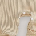 thumbnail image 4 of mgoYE New to the Hive Newborn Outfit Bee Long Sleeve Romper Jumpsuit Coming Home Newborn Girl Outfits Clothes Fall Winter(Beige,3-6 Months), 4 of 8