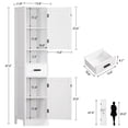 thumbnail image 2 of 67" H Tall Storage Cabinet with 2 Doors and 1 Drawer, Narrow Black Cabinet with Adjustable Shelves, for Bathroom, Living Room, Entryway, Kitchen,, 2 of 6