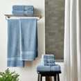 thumbnail image 2 of Better Homes & Gardens Signature Soft Solid Cotton 6 Piece Bath Towel Set,Blue Silver, 2 of 13