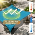 thumbnail image 3 of LOVE STORY Sun Shade Sail Rectangle 95% UV Block Sunshade Awning for Backyard Yard Deck Patio Garden Outdoor Activities and Facility, 16'x16' Turquoise, 3 of 7