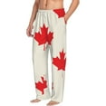thumbnail image 2 of Easygdp Happy Canada Day Men's Pajama Pant, Sleep Elastic Waistband Lounge Pants - XX-Large, 2 of 9