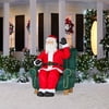 Animated Airblown Inflatable Santa in Chair
