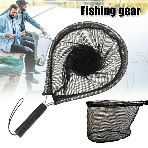 Hot Sale Aluminium Alloy Landing Net Fly Fishing Fish Saver Knotless Mesh  Trout Hand Net 