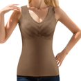thumbnail image 2 of DuoJiaJ Womens Cotton Thermal Lined Underwear Tank Top Warm Base Layer Vest Yellow XL, 2 of 5