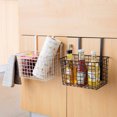 thumbnail image 1 of unbranded Kitchen Hanging Storage Basket with Hair Dryer Holder White Iron Rust Resistant Organizer, 1 of 8