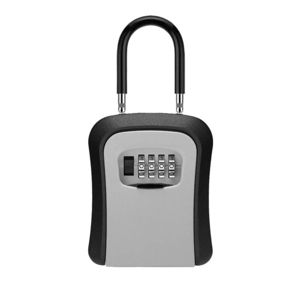 LEEYNEERKey Lock Box Wall Mount for Keys 4 Digit Combination with Resettable Code Extra Large Lockbox Indoor Outdoor Waterproof Big Key Lock Box House Spare Keys Hide a Key