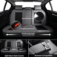 thumbnail image 6 of FLORICH Car Seat Covers Full Set, Waterproof Faux Leather Seat Protectors, Automotive Interior Cushions Universal Fit for Most Cars Suv Trucks, Black & Gray, 6 of 9