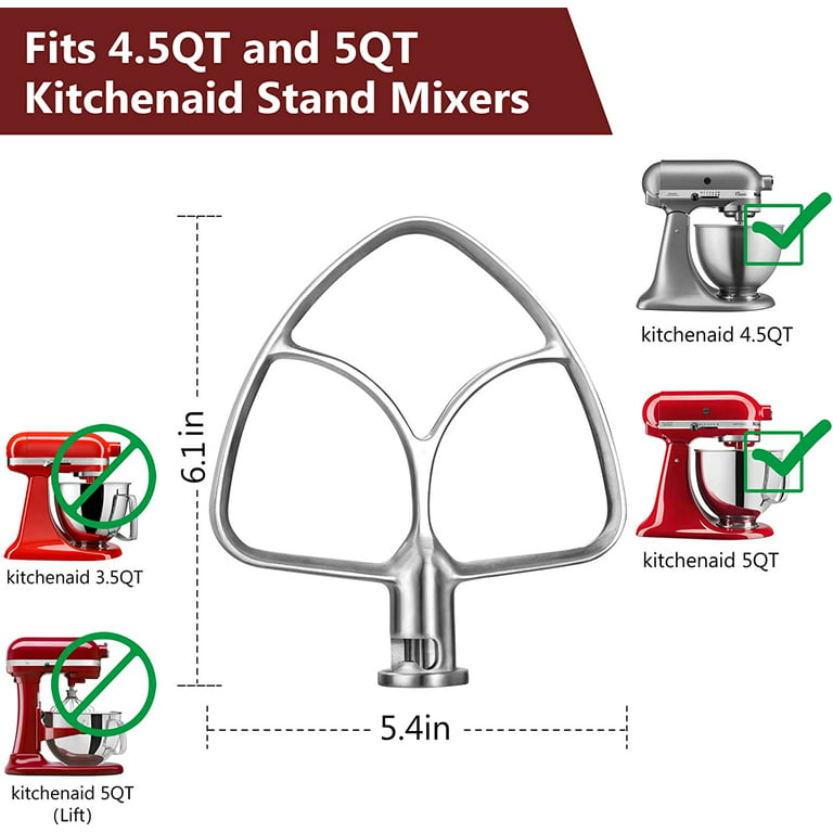 Paddle Attachment for Kitchenaid Stand Mixers 4.5-5 Quart, Flex