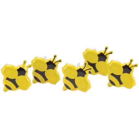 Eyelet Outlet Shape Brads 12/Pkg-Mini Bees