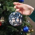 thumbnail image 5 of OAVQHLG3B Acrylic Christmas Ornaments Blue and White Forest Decorations Christmas Tree Hanging Ornaments Navy Blue Snowman Christmas Decor for Christmas Crafts Xmas Trees Door Farmhouse Decor, 5 of 7