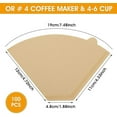 thumbnail image 2 of Coffee Filters, Set of 100， Disposable Coffee Filter Papers, Size 04，Unbleached Cone Paper Filters for Coffee Dripper & Pour Over Coffee Maker, 2 of 7