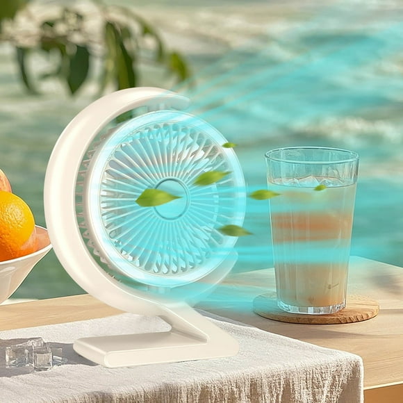 Ventilador de escritorio con lámpara de escritorio, ventilador de circulación giratorio de alta potencia eólica para el hogar, ventilador portátil USB de escritorio para aromaterapia