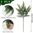 thumbnail image 3 of 3-Piece Simulated Christmas Cedar Branches - 18 Inch Artificial Greenery with Soft Glue Feel for Home & Garden Decor, 3 of 7