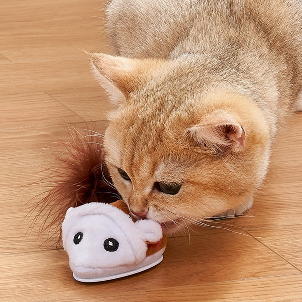 Battery operated top mouse for cats