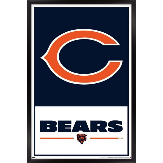NFL Chicago Bears - Logo 21 Wall Poster, 22.375" x 34" Framed