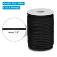 thumbnail image 2 of Uxcell Paracord Rope 330lb, 4mm 7 Strands Lanyard Spool Cord for Tent Camping, Hammock, Hiking, Fishing, Black,98ft, 2 of 6