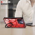 thumbnail image 5 of MagSafe Compatible Military Grade Hybrid Case with Kickstand Ring Holder for iPhone 15 Pro - Red, 5 of 9