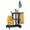 Blue/With Bag, variant on Restaurantware-Clean Tek Professional Janitor Cart With Wheels, 1 Cleaning Trolley With 18 Gallon Bag - 3 Shelves, Heavy-Duty, Blue Plastic Commercial Janitorial Cart, For Restaurants