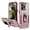 AA-Pink, variant on for iPhone 15 Case,[Military Grade Shockproof] with Ring Stand Shockproof Cover for iPhone 15 6.1 inch -Ink Green