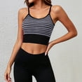 thumbnail image 4 of Fancifize Women Yoga Sleeveless Tshirts Workout Scoop Neck Striped Racerback Cropped Tank Tops Casual Slim Camisole, 4 of 6