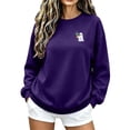 thumbnail image 5 of Sokhug Long Sleeve Halloween Sweatshirt Print Pullover Tops for Women Casual Round Neck Halloween Graphic Front Back Print Sweatshirt Fall Winter Holiday Casual Wear, 5 of 6