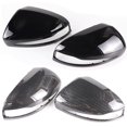 thumbnail image 4 of Black-1-For Mercedes-Benz C-class W205 E-class W213 GLC-class X253 S-class W222 W238 ABS bright black car rearview mirror cover trim LHD, 4 of 7