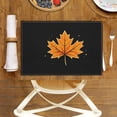 thumbnail image 4 of Fall Washable Placemat for Office Restaurant Coffee Table Decoration - Fade-Resistant Nature Cute Plants Placemat Maple Placemats - Pack Of 6 17.7x13in, 4 of 5