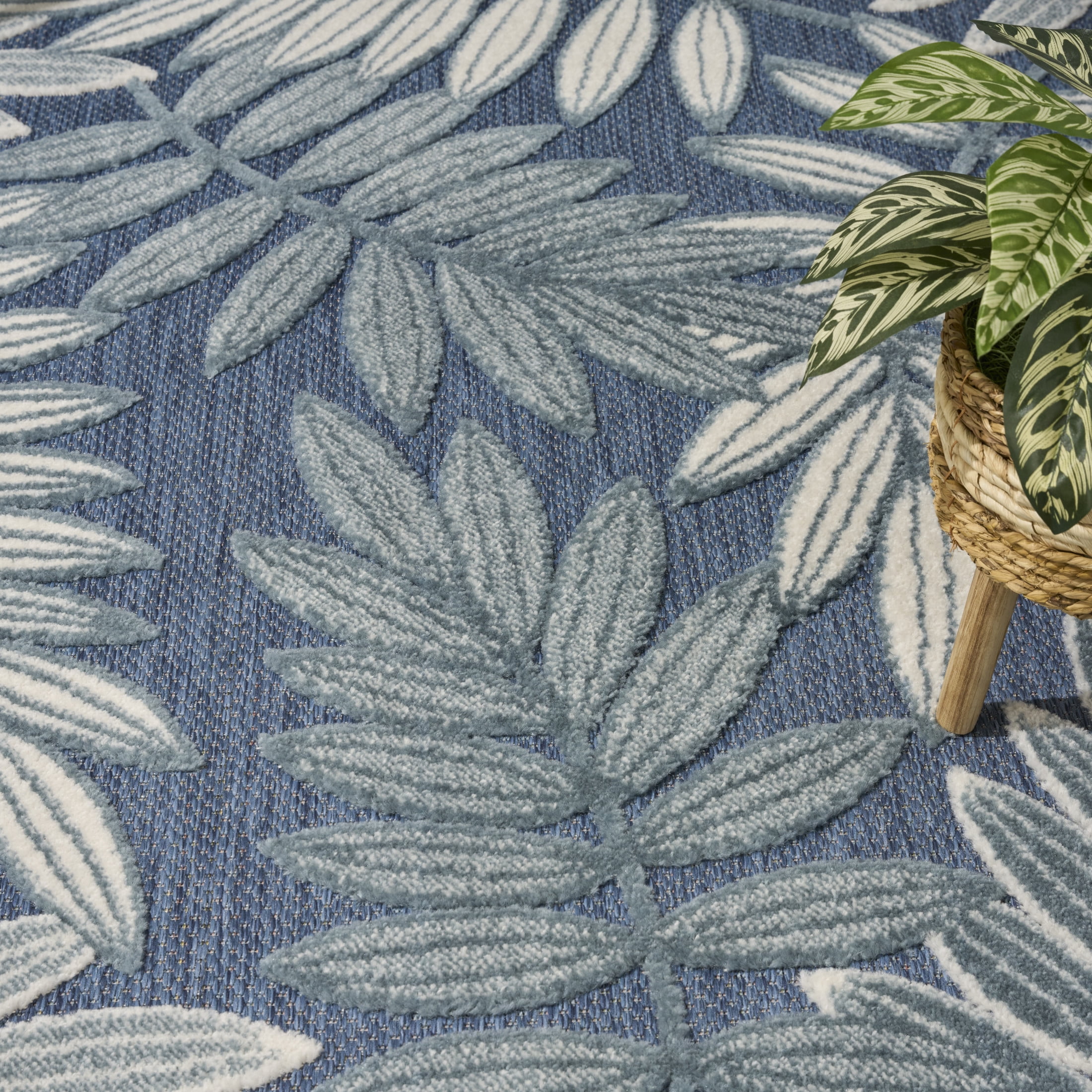 Nourison Aloha 9' x 12' Blue Modern Rug