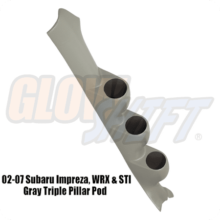 2002-2007 Subaru Impreza WRX & STI Gray Triple Gauge Pillar