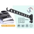 thumbnail image 2 of Amdohai Wall Mounted Clothes Hanger with Swing Arm, Laundry Room Dryer Rack, Folding Valet Hook, Sturdy Hanging, Foldable 180°Rotation, Solid Aluminum (2-Pack, Black), 2 of 7