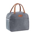 thumbnail image 2 of Clearance! Lunch Bag Foldable Cloth Handle - Lightweight Insulated Thermal Tote, Convenient Storage Bag and Lunch Organizer for Work and Travel,Gray, 2 of 4