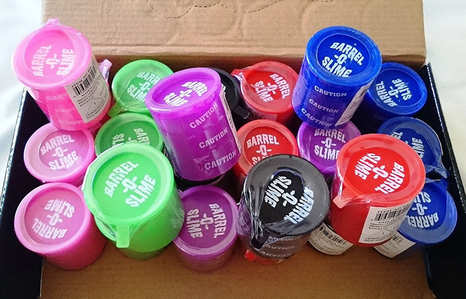Sensory Prizes Toys Goody Bags Party Favors Barrel Of Slime 12 Pack Carnivals Different Colors Stocking Stuffers
