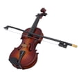 thumbnail image 1 of Miniature Violin, 14cm Size Basswood Mini Musical Instrument Violin Rugged Structure  for Homes, 1 of 7