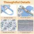 thumbnail image 4 of Pioneer Flower Floral Print Pattern Insulated Lunch Bag for Women & Adults,Large Portable Soft Cooler Lunch Bag,Thermal Food Storage Tote with Pearl Cotton,8.66L,8.75x5.75x9.5 Inch, 4 of 6