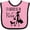 Pink and Black, variant on Inktastic I'd Rather Be in Paris Shopping and Travel Girls Baby Bib