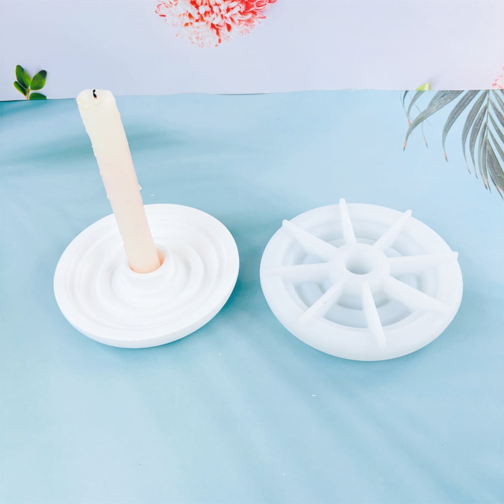 FENOHREFE Unique Round Candle Holders Candle Stand Plaster Mould Round Candle Holder Mold for Enthusiasts and Makers