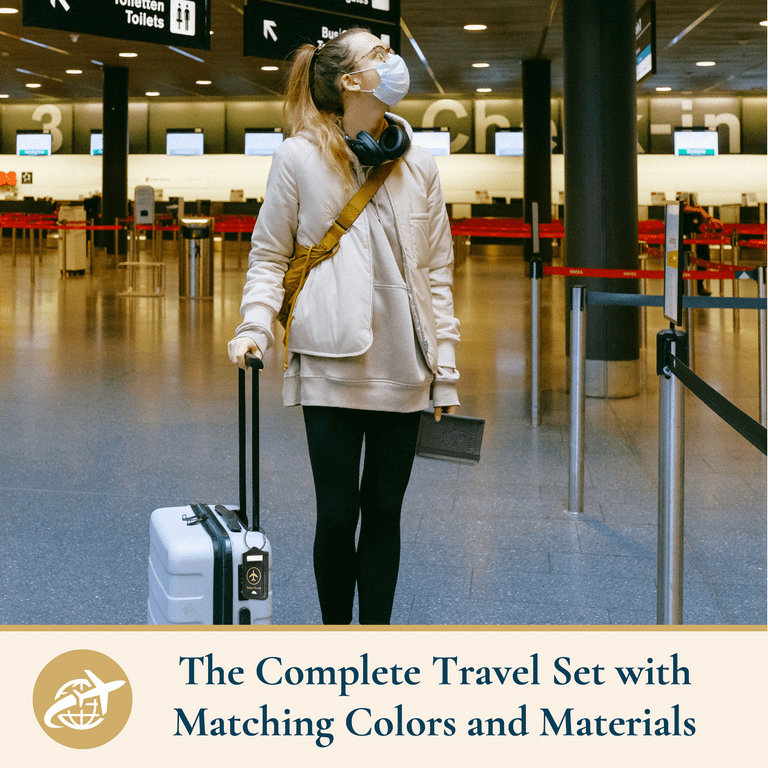 ComfiTime Passport Holder, RFID Wallet with Vaccine Card Slot, PU