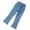 Light Blue, variant on ZQUUVOU Kid's Girls Jeans Baby Casual Solid Color Ruffle Bell-Bottoms Denim Pants Mid Waist Flared Trousers for 3-14 Years Light Blue