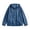Blue, variant on Cmtiyu Denim Jacket for Women, Long Sleeve Drawstring Button Hooded Denim Jackets, Oversized Casual Outerwear Jean Jacket Coat with Pockets, S-2XL