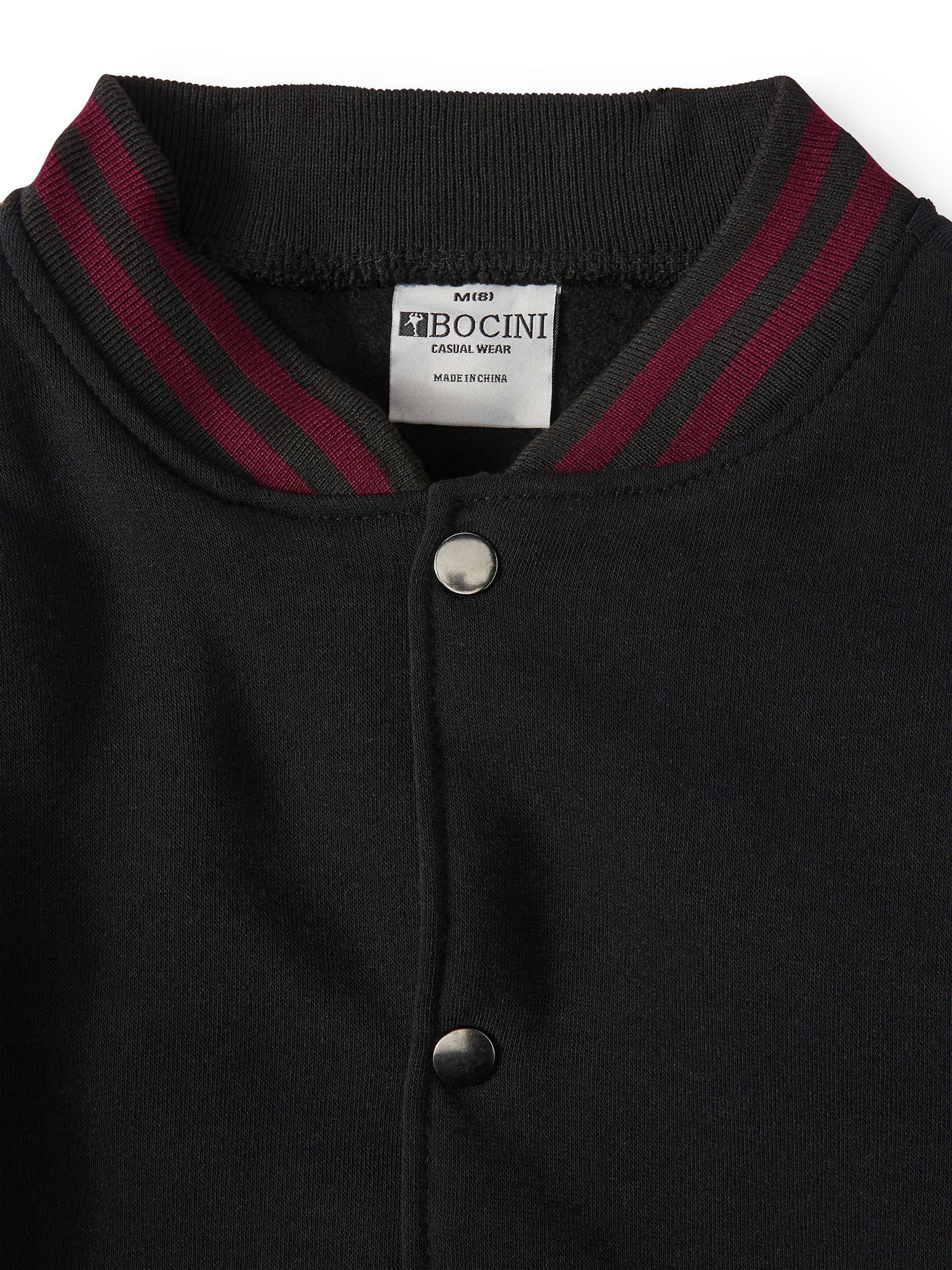 Bocini Boys Unlined Fleece Varsity Jackets, Sizes 6-16 - image 3 of 3